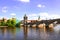 Charles Bridge in Prague, capital city of Czech republic, Europe