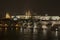 Charles Bridge and Prague Castle at night