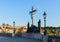 Charles bridge at sunset, Prague