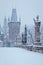 Charles bridge in winter, Prague