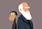 Charles Darwin Funny Cartoon Illustration