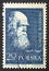 Charles Darwin portrait on post stamp