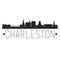 Charleston City Skyline Silhouette City Design Vector Famous Monuments.