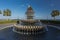Charleston, South Carolina, United States, November 2019, the sunrise over Charleston Waterfront park and the Pineapple fountain