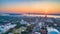 Charleston, South Carolina, USA Sunrise Downtown Skyline Aerial