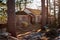 Charlevoix, MI /USA - March 3rd 2018:  One of Earl Youngs mushroom houses at sunset in Charlevoix Michigan