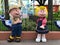 Charlie Brown and Sally at Carowinds in Charlotte, North Carolina
