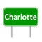 Charlotte green road sign