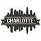 Charlotte North Carolina United States Of America USA Icon Vector Art Design Skyline Flat City Silhouette Editable Template