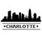 Charlotte Skyline City Icon Vector Art Design