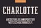 Charlotte vector condensed retro typeface, uppercase letters and