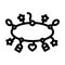 charm bracelet jewelry line icon vector illustration