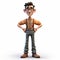 Charming 3d Animated Cartoon Character Of A Manager Worker