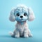Charming 3d Animation Of A Digital Poodle Puppy
