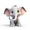 Charming 3d Cartoon Elephant Render - Disney-inspired Illustration