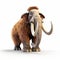 Charming 3d Cartoon Mammoth On White Background