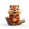 Charming 3d Cartoon Squirrel Illustration Isolated Graphic