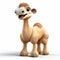 Charming 3d Clay Camel Render - Adorable Cartoonish Innocence