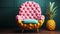 Charming 3d Pineapple Chair With Vibrant Exaggeration And Thick Texture