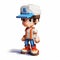 Charming 3d Pixel Art Of A Boy In Ken Sugimori Style