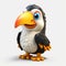 Charming 3d Render Of Little Cute Toucan In Fantasy Style