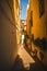 Charming Alleyways: Exploring a Narrow Street in Rethymno, Crete\\\'s Mediterranean Gem