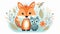 charming animal friends cute and whimsical illustration on white background