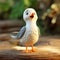 Charming Animated Seagull On Rustic Object: A Dreamy Delight