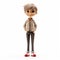 Charming Anime Cartoon Figurine With Red Shoes - Detailed Craftsmanship