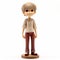 Charming Anime Figurine Of A Boy With Light Brown Hair