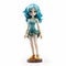 Charming Anime Girl Figurine With Aquamarine Hair