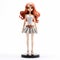 Charming Anime Girl Figurine With Long Red Hair