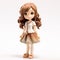 Charming Anime Girl Figurine In White And Tan Outfit