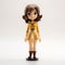 Charming Anime-inspired Figurine Of A Young Female In Brown Dress