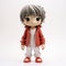 Charming Anime Style Elijah Vinyl Toy Figurine In Dynamic Red Jacket