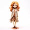 Charming Anime Style Orange Haired Model Figurine In Trench Coat