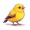 Charming Anime Style Yellow Bird Illustration