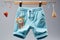 Charming baby pants in a frontal view, perfect for little ones