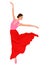 Charming ballerina dancing