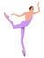 Charming ballerina in violet leotard