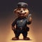 Charming Bear In Police Uniform: A Speedpainting Inspired By Tiago Hoisel And Bill Watterson