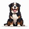 Charming Bernese Mountain Dog Illustration - Uhd Image