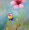 Charming Bird on Branch - Enchanting Watercolor Painting for Storybook Delight