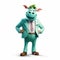Charming Blue Cow In Stylish Attire: Photorealistic Renderings And Disney Animation