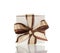 Charming bright bow on the gift box