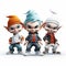 Charming Cartoon Gnomes With Wildstyle Hair And Playful Expressions