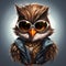 Charming Cartoon Owl: A Unique Blend Of Realism And Whimsy