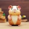 Charming Cartoon Realism: Hamster Figure With Multilayered Texture