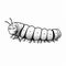 Charming Caterpillar Illustration With Wide Open Mouth