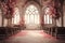 Charming Chapel Interior Valentine Day background